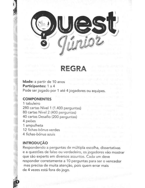 Regras Quest Junior : GROW : Free Download, Borrow, and Streaming :  Internet Archive